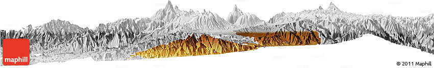 Physical Horizon Map of Ibarra, lighten, desaturated