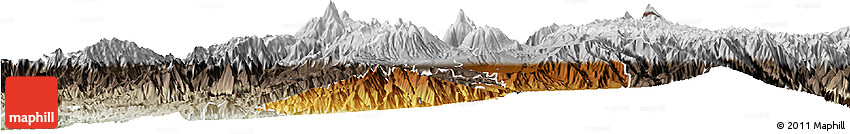 Physical Horizon Map of Ibarra, semi-desaturated