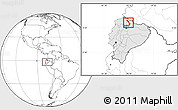 Blank Location Map of Ibarra, highlighted country, within the entire country