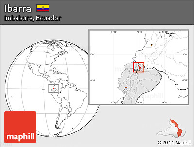 Blank Location Map of Ibarra, highlighted country
