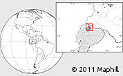 Blank Location Map of Ibarra, highlighted country, highlighted parent region
