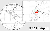 Blank Location Map of Ibarra, highlighted parent region
