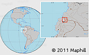 Gray Location Map of Ibarra, highlighted parent region