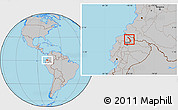 Gray Location Map of Ibarra