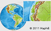 Physical Location Map of Ibarra, within the entire country