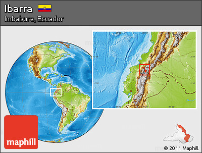 Physical Location Map of Ibarra