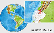 Physical Location Map of Ibarra, highlighted country
