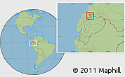 Savanna Style Location Map of Ibarra, within the entire country