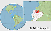 Savanna Style Location Map of Ibarra, highlighted country, highlighted parent region