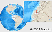 Shaded Relief Location Map of Ibarra