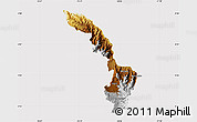 Physical Map of Ibarra, cropped outside