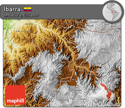 Physical Map of Ibarra