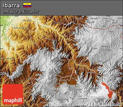Physical Map of Ibarra