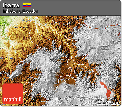 Physical Map of Ibarra