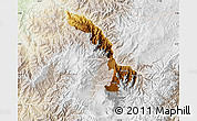 Physical Map of Ibarra, lighten