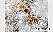 Physical Map of Ibarra, lighten, semi-desaturated