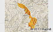 Political Map of Ibarra, shaded relief outside