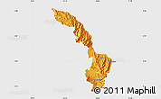 Political Map of Ibarra, single color outside