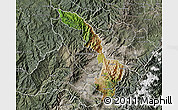 Satellite Map of Ibarra, semi-desaturated