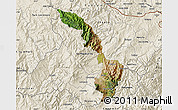 Satellite Map of Ibarra, shaded relief outside