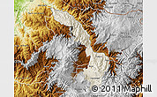 Shaded Relief Map of Ibarra, physical outside