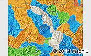 Shaded Relief Map of Ibarra, political outside