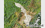 Shaded Relief Map of Ibarra, satellite outside