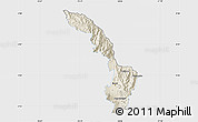 Shaded Relief Map of Ibarra, single color outside