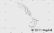 Silver Style Map of Ibarra, single color outside
