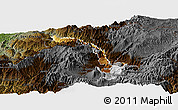 Physical Panoramic Map of Ibarra, darken