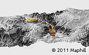 Physical Panoramic Map of Ibarra, desaturated