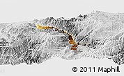 Physical Panoramic Map of Ibarra, lighten, desaturated