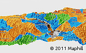 Physical Panoramic Map of Ibarra, political outside