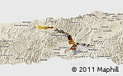 Physical Panoramic Map of Ibarra, shaded relief outside
