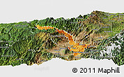 Political Panoramic Map of Ibarra, satellite outside