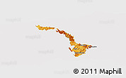 Political Panoramic Map of Ibarra, single color outside