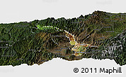 Satellite Panoramic Map of Ibarra, darken