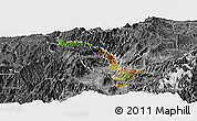 Satellite Panoramic Map of Ibarra, desaturated