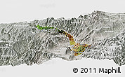 Satellite Panoramic Map of Ibarra, lighten, semi-desaturated