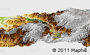 Satellite Panoramic Map of Ibarra, physical outside