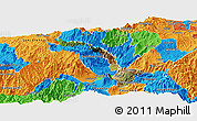 Satellite Panoramic Map of Ibarra, political outside