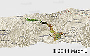 Satellite Panoramic Map of Ibarra, shaded relief outside