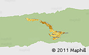 Savanna Style Panoramic Map of Ibarra, single color outside