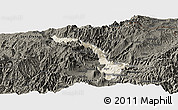 Shaded Relief Panoramic Map of Ibarra, darken