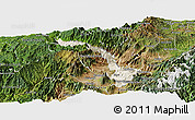 Shaded Relief Panoramic Map of Ibarra, satellite outside