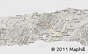 Shaded Relief Panoramic Map of Ibarra, semi-desaturated