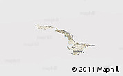 Shaded Relief Panoramic Map of Ibarra, single color outside
