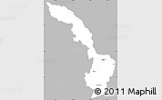 Gray Simple Map of Ibarra, single color outside