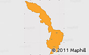 Political Simple Map of Ibarra, cropped outside