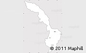 Silver Style Simple Map of Ibarra, cropped outside